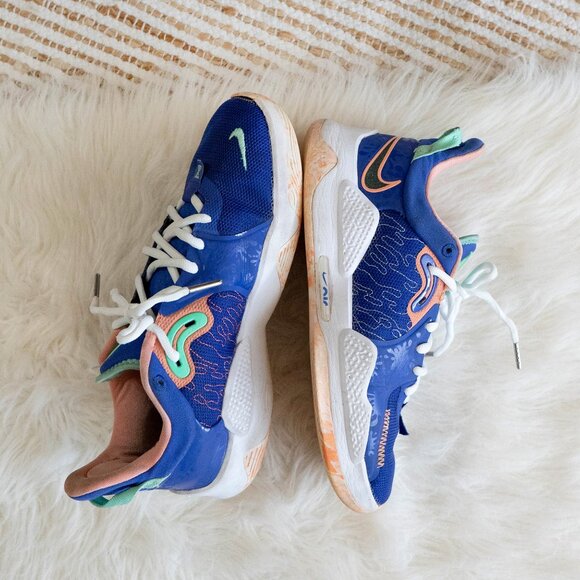 Nike Other - Nike PG 5 LA Drip Paul George Mens 9.5 Blue Multicolor Basketball Sneakers Shoes